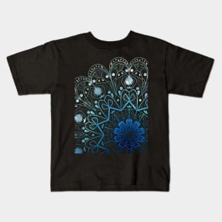 Mandala in Sea Green and Blue Kids T-Shirt